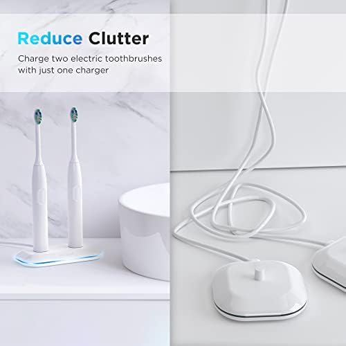 Galvanox 2-in-1 Dual Toothbrush Charger Compatible with Oral B Electric Toothbrushes, Replacement for 3757 - Works with Braun OralB Pro Advantage Smart Genius Vitality iO and Kids Models