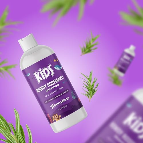 Kids Shampoo for Dry Scalp Care - Cleansing Sulfate Free Shampoo for Kids with Tea Tree Oil and Rosemary for Build Up and Dry Scalp Treatment - Scalp Moisturizer and Dry Scalp Shampoo for Flakes