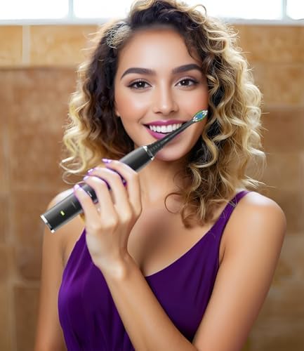 Replacement Toothbrush Heads Compatible with AquaSonic Black Series Vibe Series Duo Pro Elite Series Electric Toothbrush, 12 Count, Black