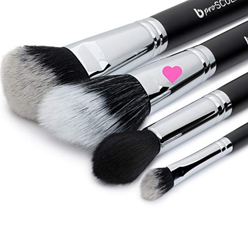 Domed Blush Bronzer Brush - Beauty Junkees Duo Fiber Contour Brush for Contouring, Sculpting, Highlighting, Blending, Buffing with Powder Cream Liquid Cosmetics, Synthetic, Vegan Makeup Brushes