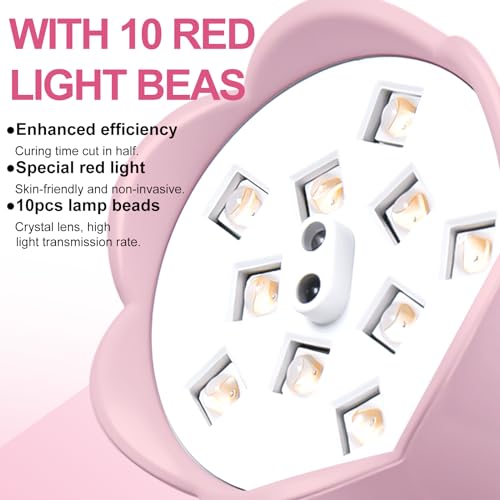 MEKK Gooseneck UV Nail Lamp Cordless Mini UV Light for Gel Nails with Auto Sensor,Professional Flash Cure Lamp 30W Single Nails Light with Three Timers (10s/30s/60s) Salon & Home DIY Use-Pink