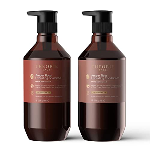 Theorie Amber Rose Hydrating Shampoo- Refresh & Hydrate, Irresistible Scent of Rose, Jasmine & Amber, Suited For All Hair Types-Color & Keratin Treated Hair, 800ML