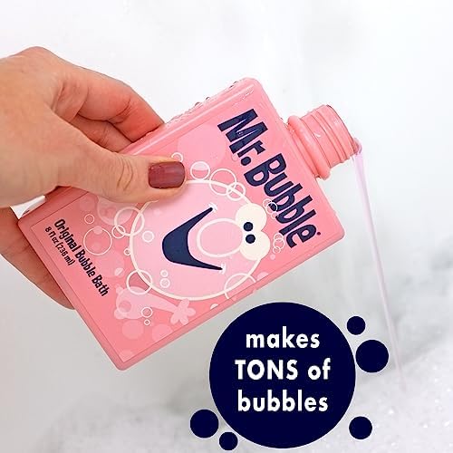 Mr. Bubble Original Bubble Bath, Bubblegum Scent, 8 oz Retro Bottle, 4-Pack