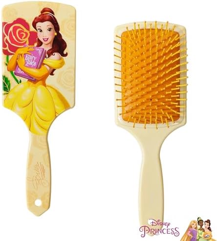LUV HER Kids Hair Brush & Spa Headband Set for Girls - Features Disney Bella from Beauty & Beast - Fun Grooming Kit for Detangling, Styling & Skincare - Soft & Stretchy One Size, Ages 3+