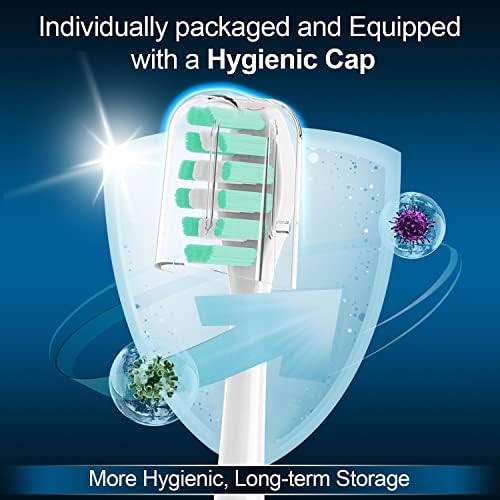 Replacement Toothbrush Heads for Gleem Electric Toothbrush，White 10 Pack