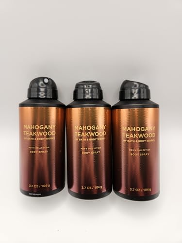 Bath & Body Mahogany Teakwood Men's Body Spray - 3 Pack