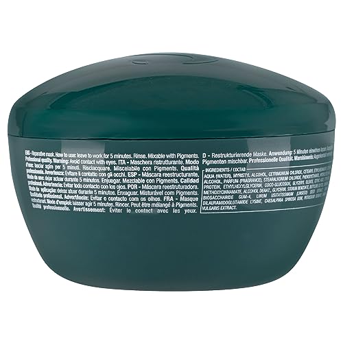 Alfaparf Milano Semi di Lino Reconstruction Reparative Hair Mask - Damaged Hair Bond Repair - Color Safe Deep Conditioning Hair Mask - Medium to Thick Hair - Vegan (6.88 oz)