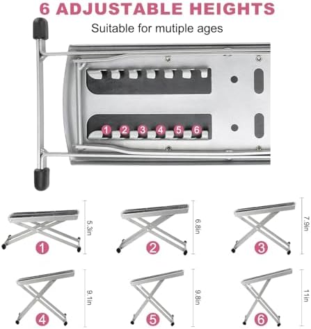 Pedicure Foot Rest, Adjustable Foot Stand with Non-Slip, Toe Separator - Easy at Home, No More Bending or Stretching, Beauty Pedicure Kit (Black)