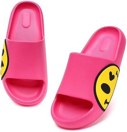 Sandals for Girls and Boys,Mens Slippers Sandals for Women,EVA Anti-Slip Indoor & Outdoor Kids Slippers Smile Face Open Toe Spa Bath Pool Gym House Casual Shower Shoes
