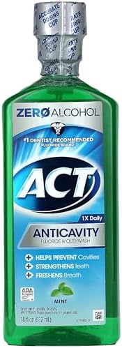 Act Anticavity Fluoride Mouthwash Mint 18 fl oz (Pack of 2)