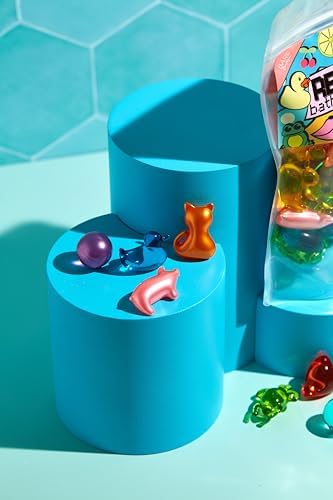 Retro Bath Beads Jumbo Pack of 30. Various Shapes and Scents. Animals, Hearts, Stars, Pearls. Bath Oil Beads Gift for Girlfriend Gift for Mom Gift for Women Birthday Gifts for Women. Bath Pearls.