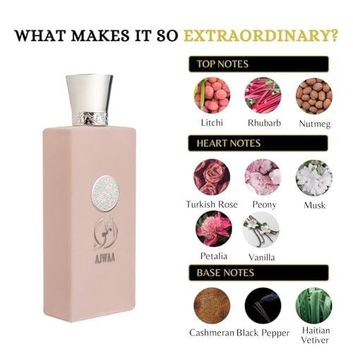 AJWAA ROSES Women's Cologne 3.4 Fl. Oz. Eau de Parfum Spray