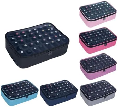 Small Clear Nail Polish Organizer Holds 40 bottles(15ml-0.5fl.oz) Nail Polish Case Multifunctional Nail Polish Bag organizer, Cosmetic Travel Makeup Bags for Women Black