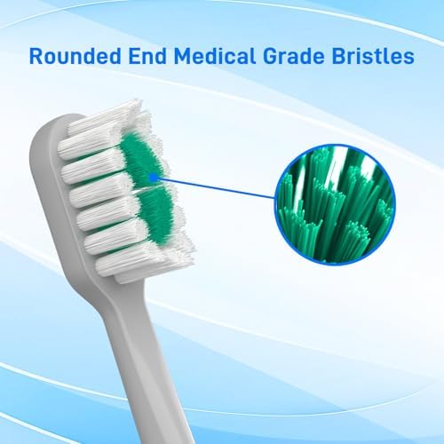 Replacement Brush Heads Compatible with AquaSonic icon Electric Toothbrush, 10 Pack, Stone