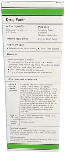 Mint Flavored .63% stannous Fluoride Dental Rinse, 10 Ounce Bottle. Indicated for Patients with Tooth Decay, Sensitivity, or gingival Bleeding.