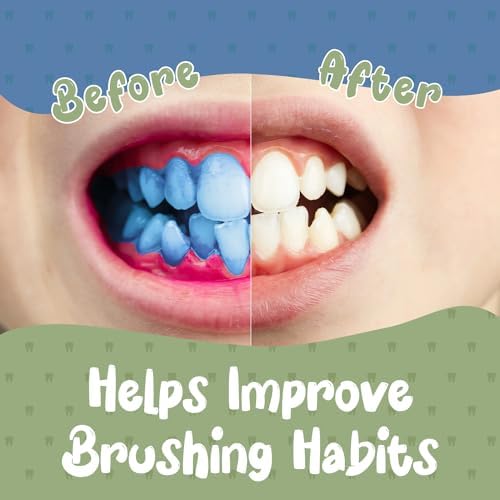 Plaque Disclosing Tablets for Kids & Adults. 102 Count. Blueberry Flavor. Tested and Created by Dentists. Plaque Tablets Help Build Healthy Brushing Habits.