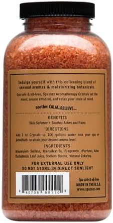 Spazazz SPZ-110 Escape Aromatherapy Crystals Container, 22-Ounce, White Musk Jasmine Vanilla Soothe