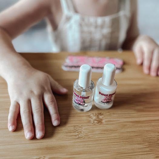 Piggy Paint | Girls Nail Polish | Cruelty-free, Vegan, & Low Odor for Kids | Make It Last (Basecoat + Shine Topcoat Set)