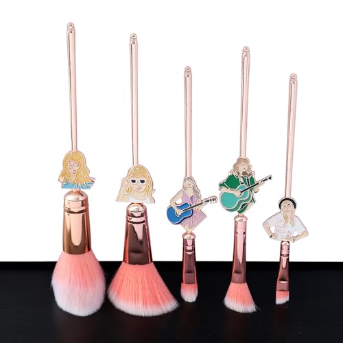 Famous Pop Female Singer Makeup Brush Set - Creative Metal Taylor Makeup Brushes, Makeup Gifts for Fans, Female Friends, Collectible Souvenirs (Taylor Cosmetic Brushes)