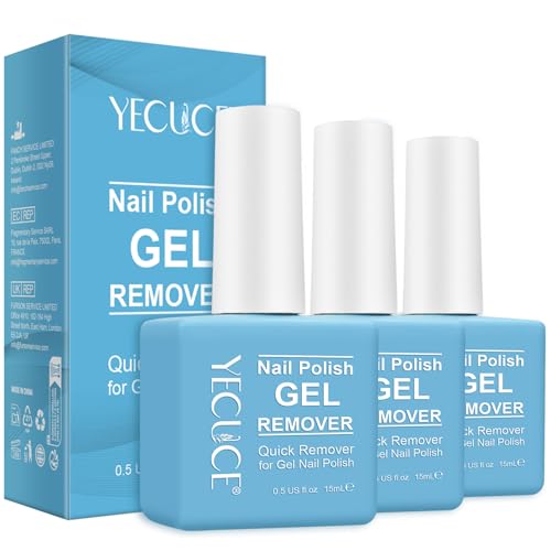 Gel Nail Polish Remover, (3pcs) Gel Polish Remover for Nails, No Need for Foil, Quick & Easy Polish Remover In 3-5 Minutes, No Need Soaking Or Wrapping-15ml