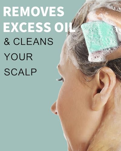 6Pcs Sulfate-Free Shampoo Bars for Dandruff & Oily Hair Control - Natural Solid Shampoo Soap Set (8.46oz Travel Size) - Vegan, Cruelty-Free Hair Care for Women & Men - Blue