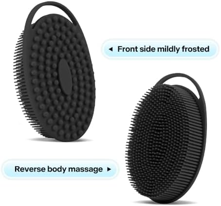 Soft Loofah Silicone Body Scrubbers - 6 Pack Exfoliating Shower Scrubbers for Men & Women