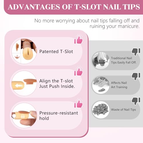 Magnetic Practice Hand for Acrylic Nails: Flexible Fake Hand Manicure Training Hand with Strengthen Nail Tips - Mannequin Hand Nail Kit for Beginners
