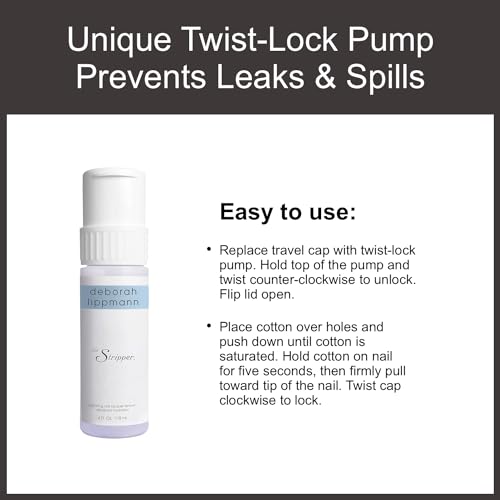 Deborah Lippmann The Stripper | Nail Polish Remover, Fast-Acting | Hydrating Aloe Vera to Prevent Dryness & No Chalky Residue | Lavender Scent