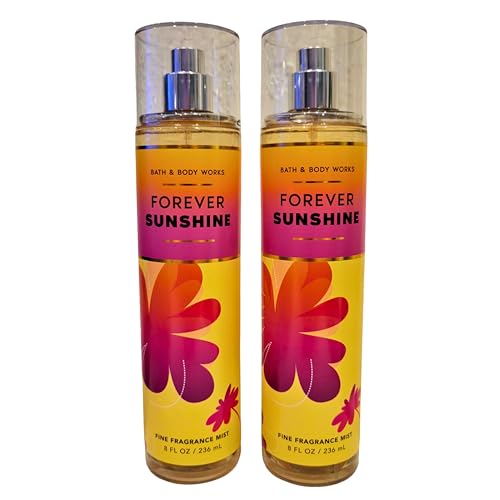 Bath & Body Works Fine Fragrance Mists, Set of 2, 8oz Each Bottle (Forever Sunshine)