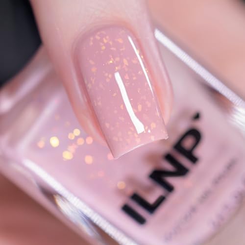 ILNP Daybreak - Milky Pink Flakie Shimmer Nail Polish