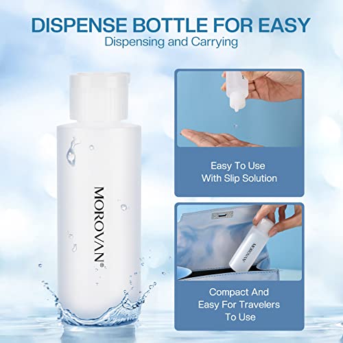 Morovan Poly Gel Slip Solution: 8 oz Slip Solution Nail Extension Gel Liquid Set with Travel Bottle Anti-Stick Liquid for Polygel Nails Smooth Easy Cleaner DIY Nail Extension