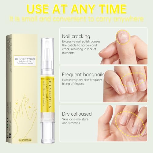 Nail Growth Oil, 3PCS Nail Growth And Strengthener, Instant Nail Repair For Peeling Breaking Thin Nails