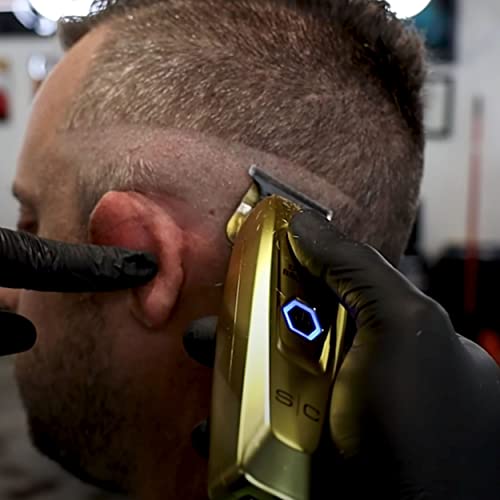 Stylecraft Replacement Fixed Gold Titanium X-Pro Wide Hair Trimmer Blade with Black Diamond Carbon DLC The One Cutter Set