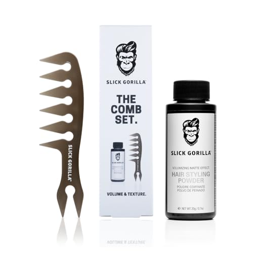 Slick Gorilla Comb Set (Hair Styling Powder 20g + Comb)