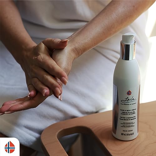 Geir Ness Laila Hand & Body Cream - Skin Moisturizing and Nourishing Formula for Soft and Smooth Hands - Vitamin A & E, Aloe Vera and Honey Extract