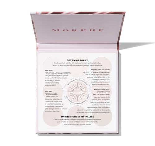 Morphe Rich & Foiled Artistry Palette - Foil-Effect Eyeshadow Palette with Matte, Shimmer & Foil Finishes - Mauve & Pink Eyeshadow with Luminous Payoff - Rose to Fame (0.35 oz)