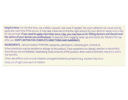 Poligrip (Pack of 5) Super Denture Adhesive Cream - Strong, All-Day Hold, Zinc Free, No Artificial Flavors or Colors - 0.75 Oz Each