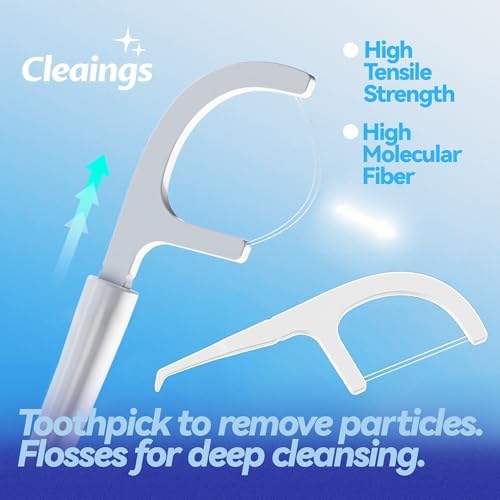 Disposable Toothbrushes with Double Cleaning Beads Toothpaste and Clean Floss Picks for Work or Travel - 20 pcs-Mixed Flavor（Pack of 1）