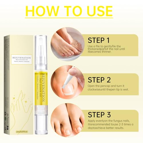 Nail Growth Oil, 3PCS Nail Growth And Strengthener, Instant Nail Repair For Peeling Breaking Thin Nails