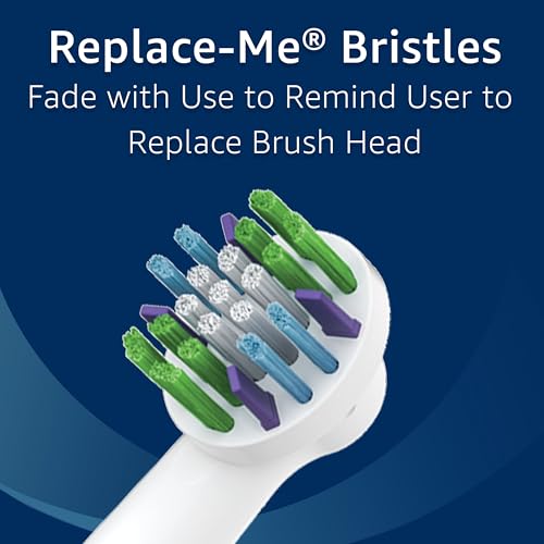 Amazon Basics Power Rechargeable Toothbrush with EasyFlex Brush Heads, Bacteria Defense and Replace-Me Bristles, 2-Minute Quadrant Timer
