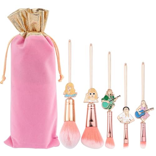 Famous Pop Female Singer Makeup Brush Set - Creative Metal Taylor Makeup Brushes, Makeup Gifts for Fans, Female Friends, Collectible Souvenirs (Taylor Cosmetic Brushes)