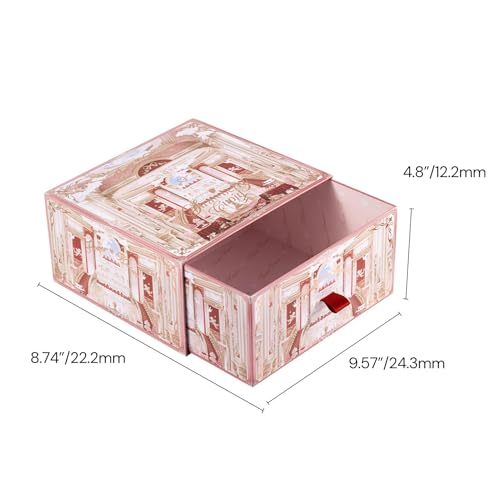 Flower Knows Strawberry Cupid 12 Pack Makeup Gift Box Set,Lip Cream×2+Liquid Blush×2+Makeup Palette×1+Hand Mirror×1+Solid Perfume×1+Hair Clip×1+Cushion Powder Puff×2+Eyeshadow Brush×1+Gift Box×1