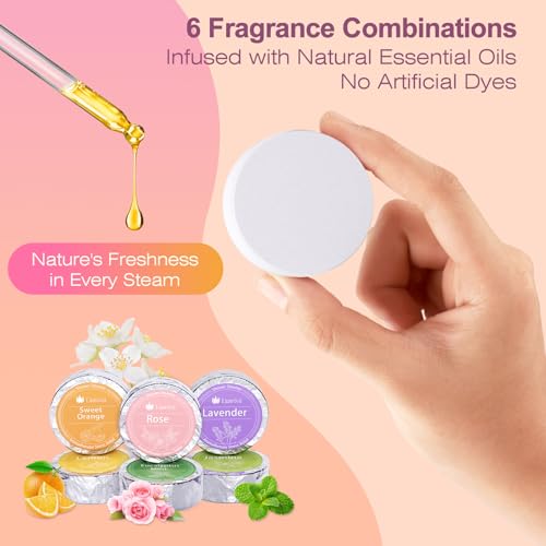 Shower Steamers Variety Pack – 8 Aromatherapy Shower Bombs with Essential Oils – Lavender, Eucalyptus, Citrus, Rose & Jasmine – Spa Gift for Women, Men, Mom, Dad – Individually Wrapped Tablets
