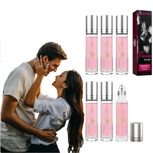 pheromones perfumes for women, Phero Roll-On Perfume, best fragrances Phero Oil for Women to Attract Men,Venom Scents Pheromones for Women (Pack of 6)