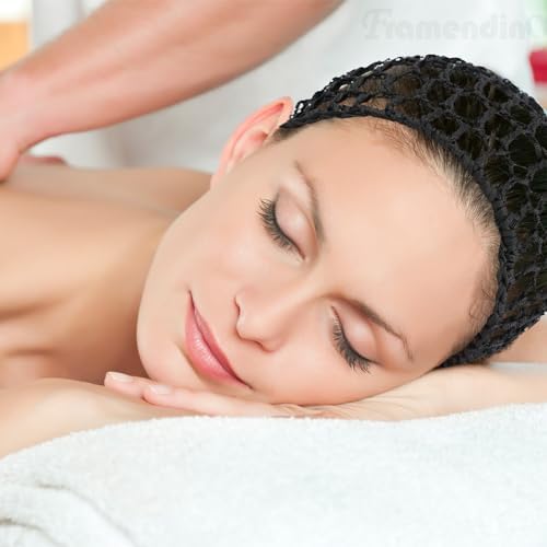 Framendino, Mesh Crochet Hair Net Rayon Knit Snoods Hat Hairnet Snood Cover Ornament for Night Sleeping Hair Accessories