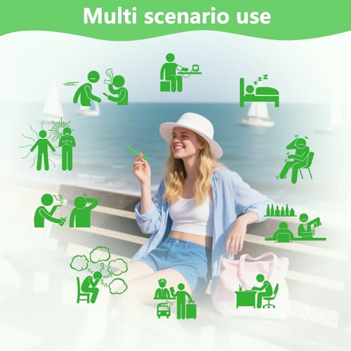 3PCS Chewable Essential Oil Breath Stick, Chewable Breather Stick for Fresh Breath, Portable Breath Freshener with 9 Replacement Cores, Chewable Essential Oil Breath Stick Travel-Friendly