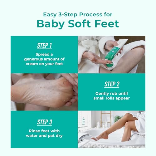 EZ Foot Care Cream - Advanced Exfoliating Urea Foot Cream for Dry Cracked Heels and Feet | 14 Natural Ingredients | Repairs, Hydrates and Smoothens Dry Cracked Feet - 100ml /3.38 fl. oz