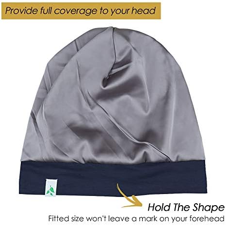 Sleep Cap-2Pcs Designed for Men with Natural Curly Wave Hair Satin Lined,Gifts for Boyfriend,Husband & Dad,