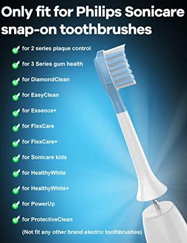 Replacement Toothbrush Heads for Philips Sonicare ProtectiveClean C3 G3 W3 C2 4100 9044, White, 8 Packs