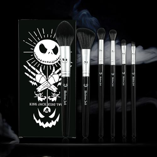 6 PCS The nightmare before Christmas Gifts with Box The nightmare before Christmas Makeup Brushes Eyeshadow Brushes Halloween Make Up Kit